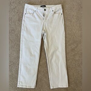 Earl Straight Cropped Cotton White Denim Women’s Jeans Size 10
